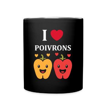 Humour poivron - Mug uni - noir - Devant