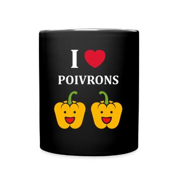 Humour poivron - Mug uni - noir - Devant