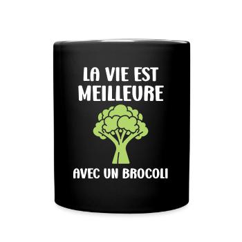 humour brocoli - Mug uni - noir - Devant