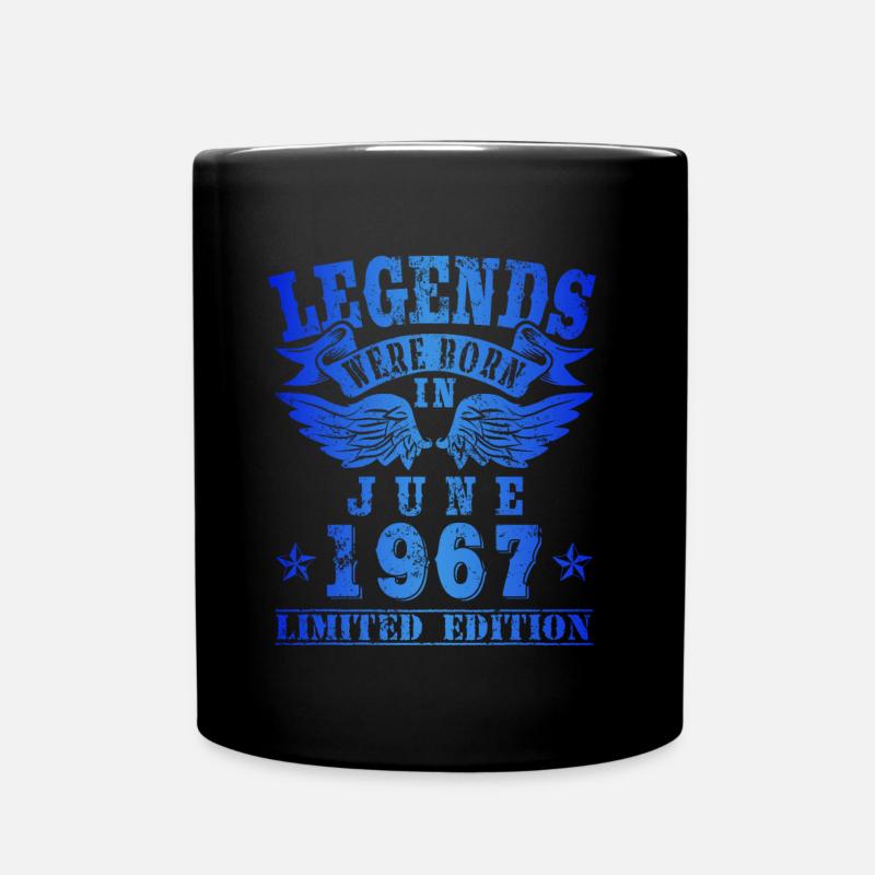 Les légendes sont nées en juin 1967 Anniversaire - Mug uni - noir