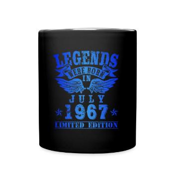 Legends were born in Juli 1967 Geburtstag - Tasse einfarbig - Schwarz - Vorne