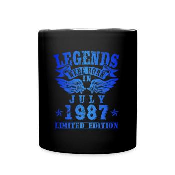 Legends were born in Juli 1987 Geburtstag - Tasse einfarbig - Schwarz - Vorne