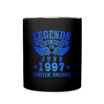 Legends were born in June 1997 Birthday - Full Colour Mug - black - Front