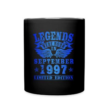 Legends were born in September 1997 Birthday - Full Colour Mug - black - Front