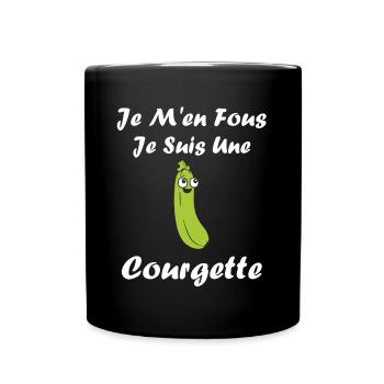 courgette - Mug uni - noir - Devant