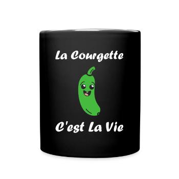 courgette - Mug uni - noir - Devant
