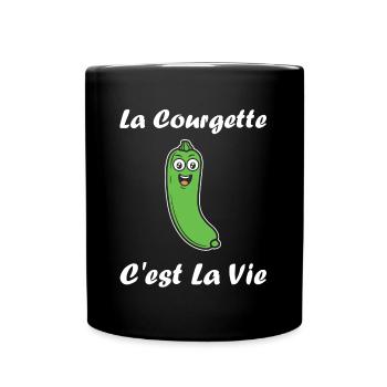 courgette - Mug uni - noir - Devant