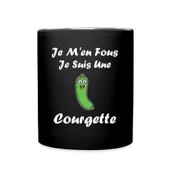courgette - Mug uni - noir - Devant