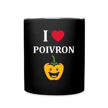 Humour poivron - Mug uni - noir - Devant