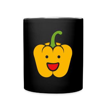 poivron - Mug uni - noir - Devant