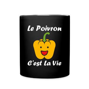 Humour poivron - Mug uni - noir - Devant