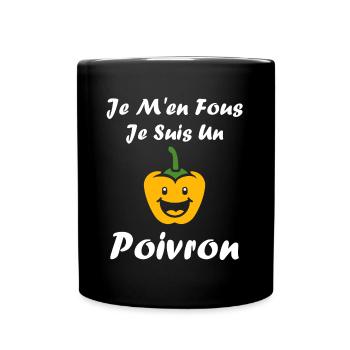 Humour poivron - Mug uni - noir - Devant