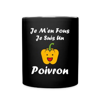 Humour poivron - Mug uni - noir - Devant