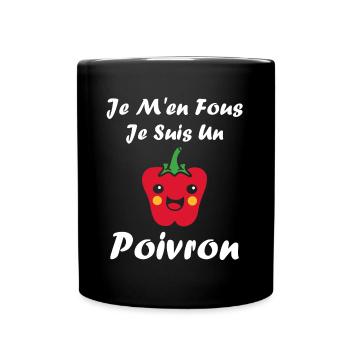 Humour poivron - Mug uni - noir - Devant
