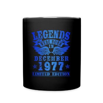 Legends were born in December 1977 Birthday - Full Colour Mug - black - Front