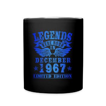 Les légendes sont nées en décembre 1967 Anniversaire - Mug uni - noir - Devant
