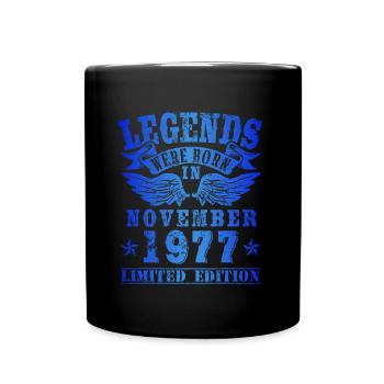 Legends were born in November 1977 Birthday - Full Colour Mug - black - Front