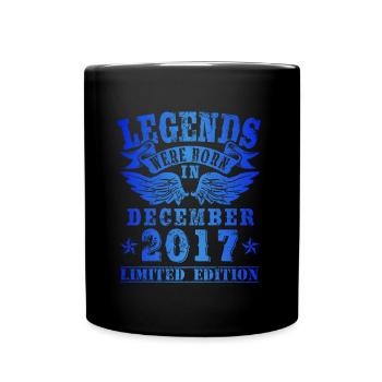 Les légendes sont nées en décembre 2017 Anniversaire - Mug uni - noir - Devant
