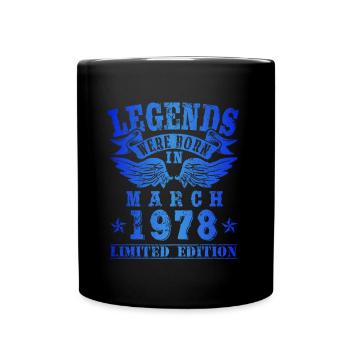 Les légendes sont nées en mars 1978 Anniversaire - Mug uni - noir - Devant
