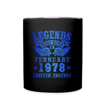 Les légendes sont nées en février 1978 Anniversaire - Mug uni - noir - Devant