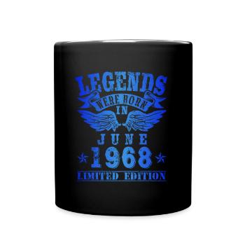 Legends est né en Juin 1968 Anniversaire - Mug uni - noir - Devant