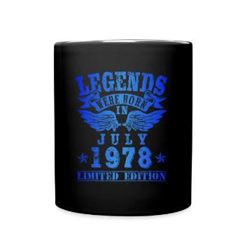 Les légendes sont nées en juillet 1978 Anniversaire - Mug uni - noir - Devant