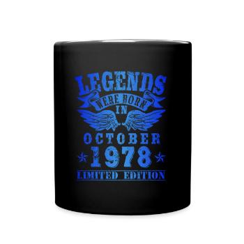 Les légendes sont nées en octobre 1978 Anniversaire - Mug uni - noir - Devant