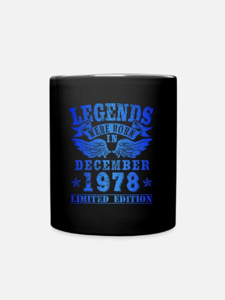Legends were born in Dezember 1978 Geburtstag - Tasse einfarbig - Schwarz