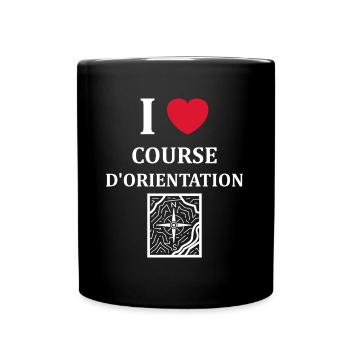 course d'orientation - Mug uni - noir - Devant