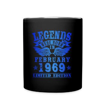 Legends est né en février 1969 Anniversaire - Mug uni - noir - Devant