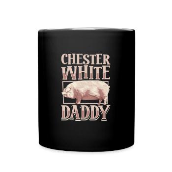 Chester White Pig Dad - Mug uni - noir - Devant