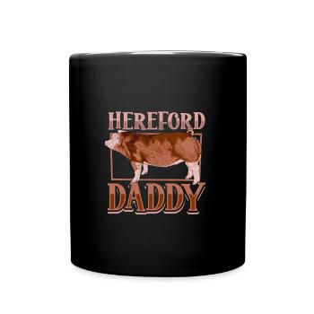 Papa cochon Hereford - Mug uni - noir - Devant