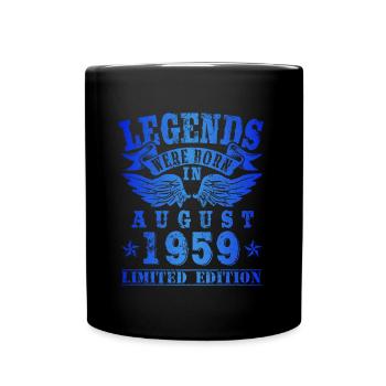 Legends were born in August 1959 Birthday - Full Colour Mug - black - Front