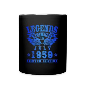 Legends were born in July 1959 Birthday - Full Colour Mug - black - Front