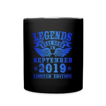 Legends were born in September 2019 Birthday - Full Colour Mug - black - Front