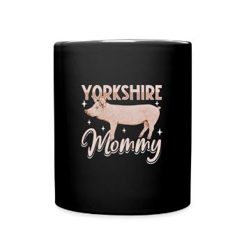 Maman cochon du Yorkshire - Mug uni - noir - Devant