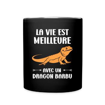 Dragon barbu - Mug uni - noir - Devant