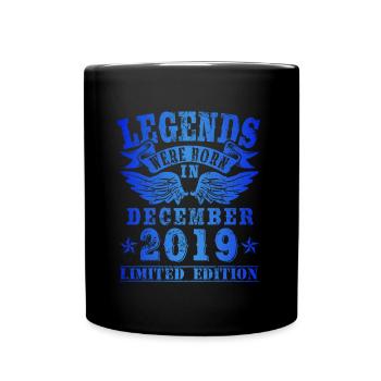 Legends were born in December 2019 Birthday - Full Colour Mug - black - Front