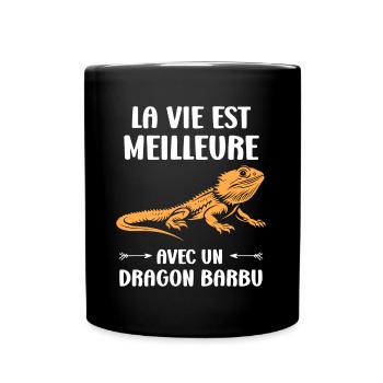 Dragon barbu - Mug uni - noir - Devant