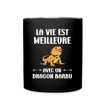 Dragon barbu - Mug uni - noir - Devant