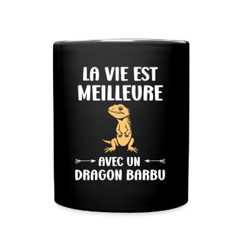 Dragon barbu - Mug uni - noir - Devant