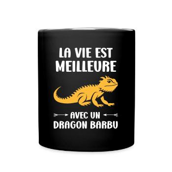 Dragon barbu - Mug uni - noir - Devant