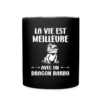 Dragon barbu - Mug uni - noir - Devant