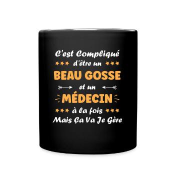 médecin - Mug uni - noir - Devant