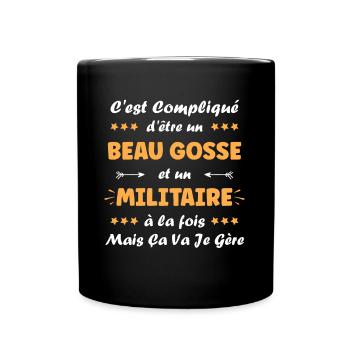 Militaire - Mug uni - noir - Devant