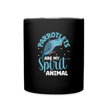 Animal préféré - Perroquet moineau - Mug uni - noir - Devant