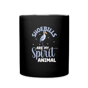 Lieblingstier - Schuhschnabel - Tasse einfarbig - Schwarz - Vorne