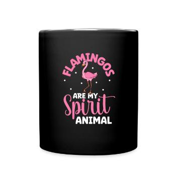 Favorite animal - flamingo - Full Colour Mug - black - Front