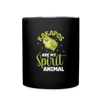 Favorite animal - Kakapo - Full Colour Mug - black - Front