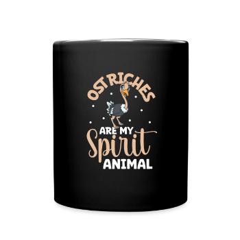 Favorite animal - ostrich - Full Colour Mug - black - Front